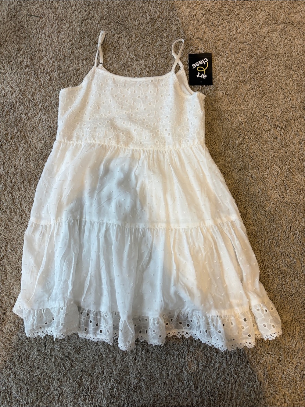 Target White Eyelet Tiered Sundress for Girls
